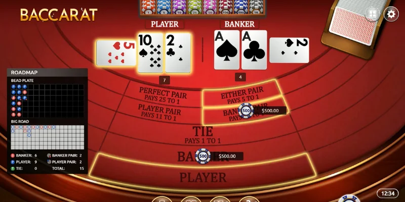 Tránh đặt cược Baccarat vào cửa Hòa quá nhiều